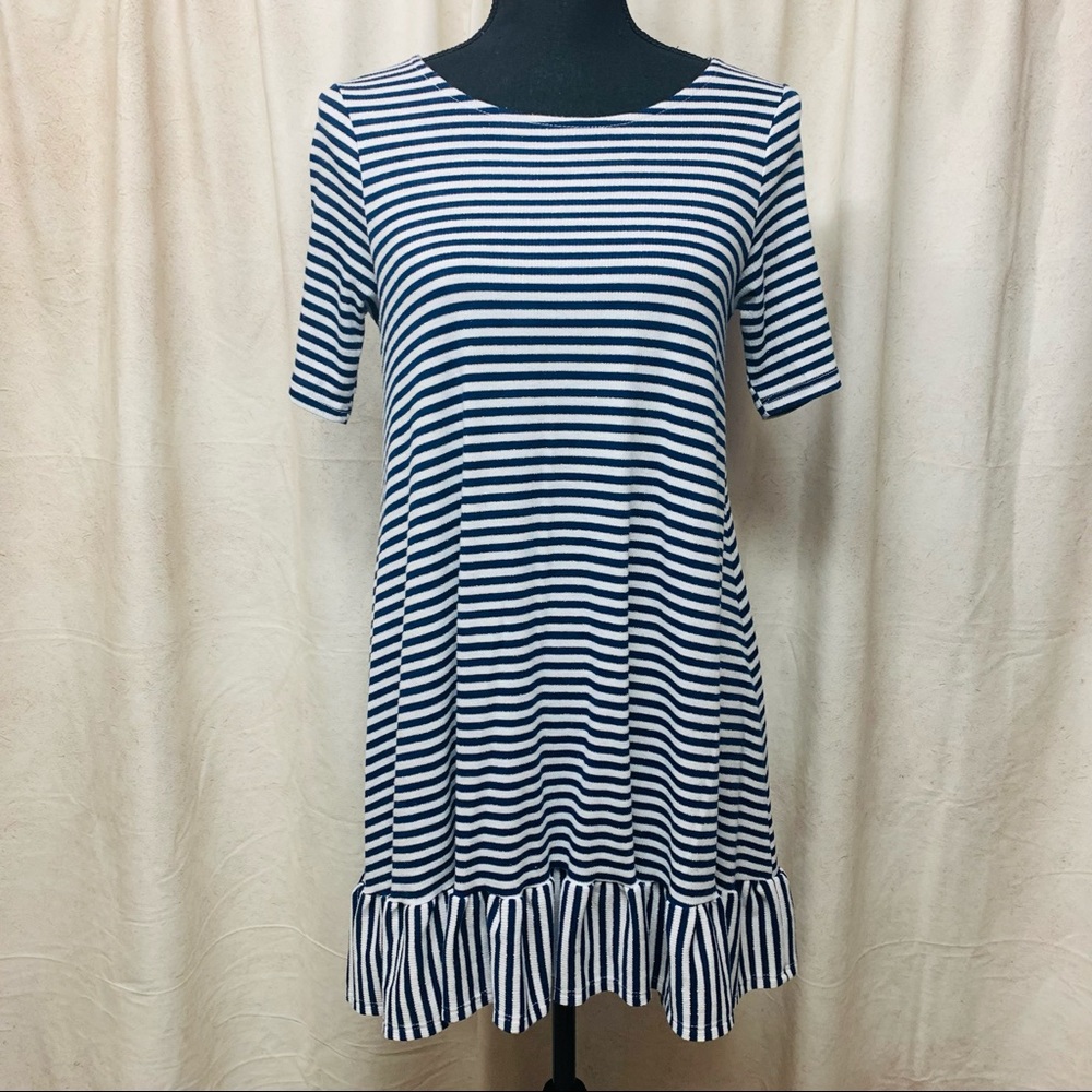 Agnes & Dora | navy, white and silver dress xs